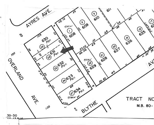 2460 Overland, Los Angeles, CA for rent - Plat Map - Image 3 of 4