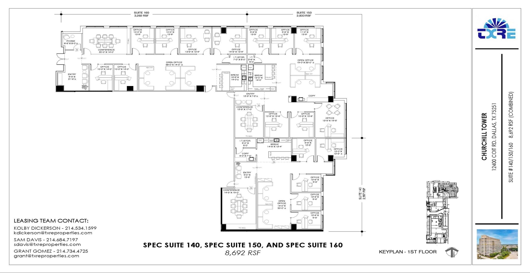 12400 Coit Rd, Dallas, TX to rent Floor Plan- Image 1 of 2