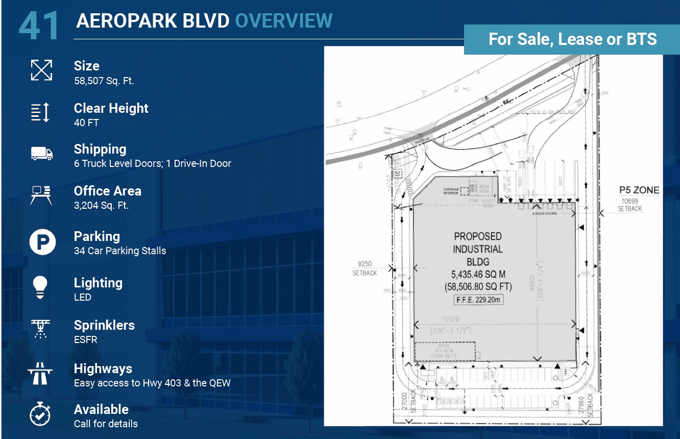 41 Aeropark Blvd, Hamilton, ON to rent Site Plan- Image 1 of 1