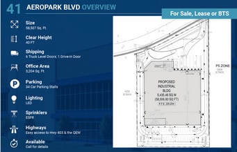 41 Aeropark Blvd, Hamilton, ON to rent Site Plan- Image 1 of 1