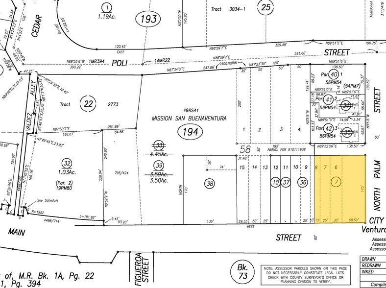 297 E Main St, Ventura, CA for sale - Plat Map - Image 3 of 6