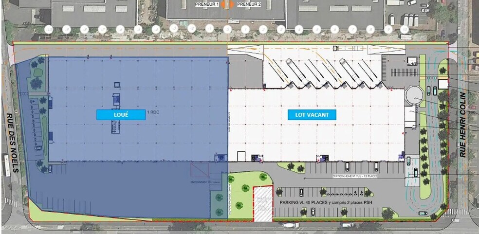 Light Industrial in Gennevilliers to rent - Site Plan - Image 3 of 5