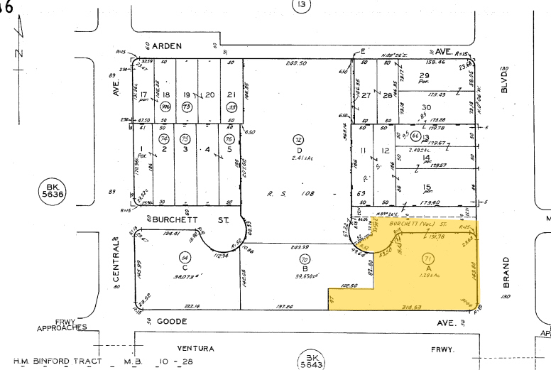 701 N Brand Blvd, Glendale, CA for sale - Plat Map - Image 1 of 1