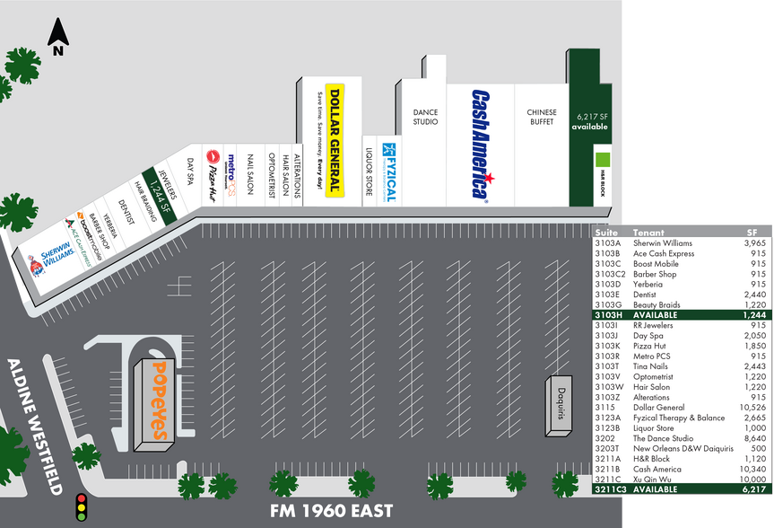 3103-3213 E FM-1960, Houston, TX for rent - Site Plan - Image 2 of 14