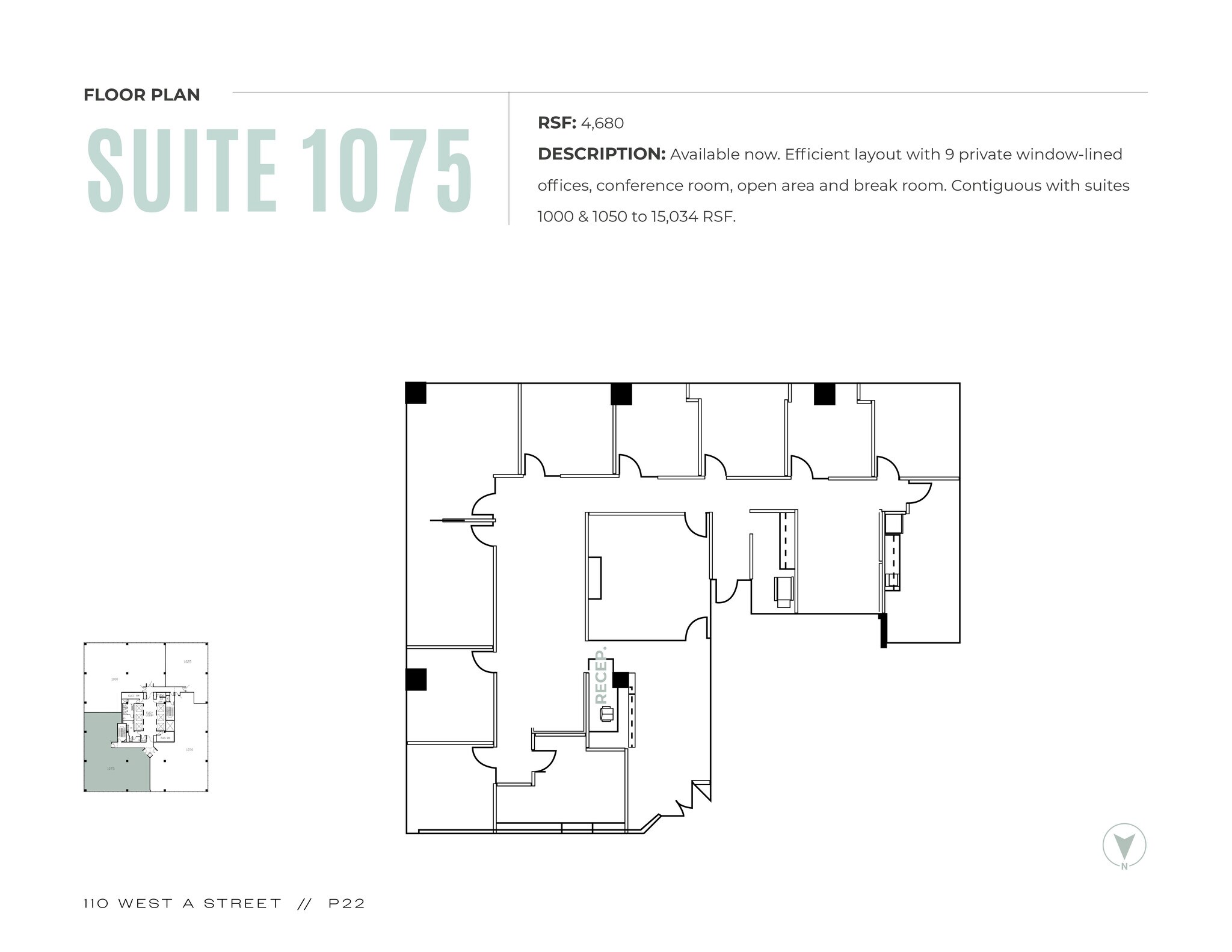 110 W A St, San Diego, CA to rent Floor Plan- Image 1 of 1