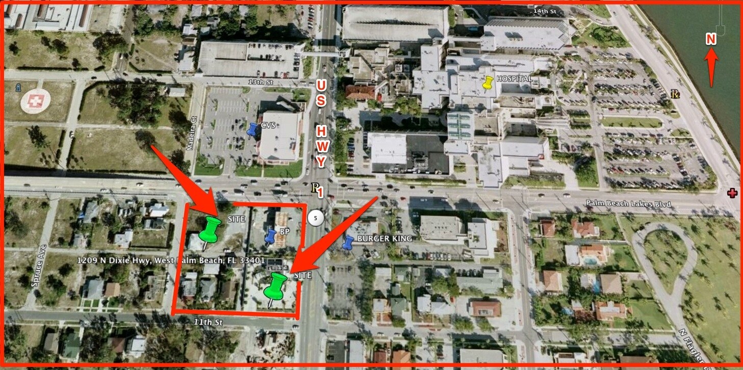 1201 N Dixie Hwy, West Palm Beach, FL for sale Aerial- Image 1 of 1