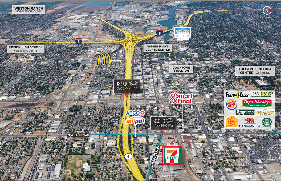 1515 E Main St, Stockton, CA for sale - Aerial - Image 1 of 1