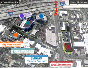 1122 W Washington Blvd, Los Angeles, CA - aerial  map view