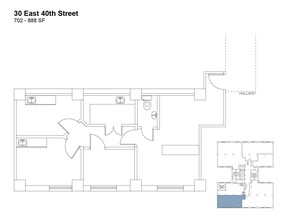 30 E 40th St, New York, NY for rent Floor Plan- Image 1 of 6