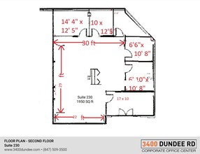 3400 Dundee Rd, Northbrook, IL for rent Floor Plan- Image 1 of 2