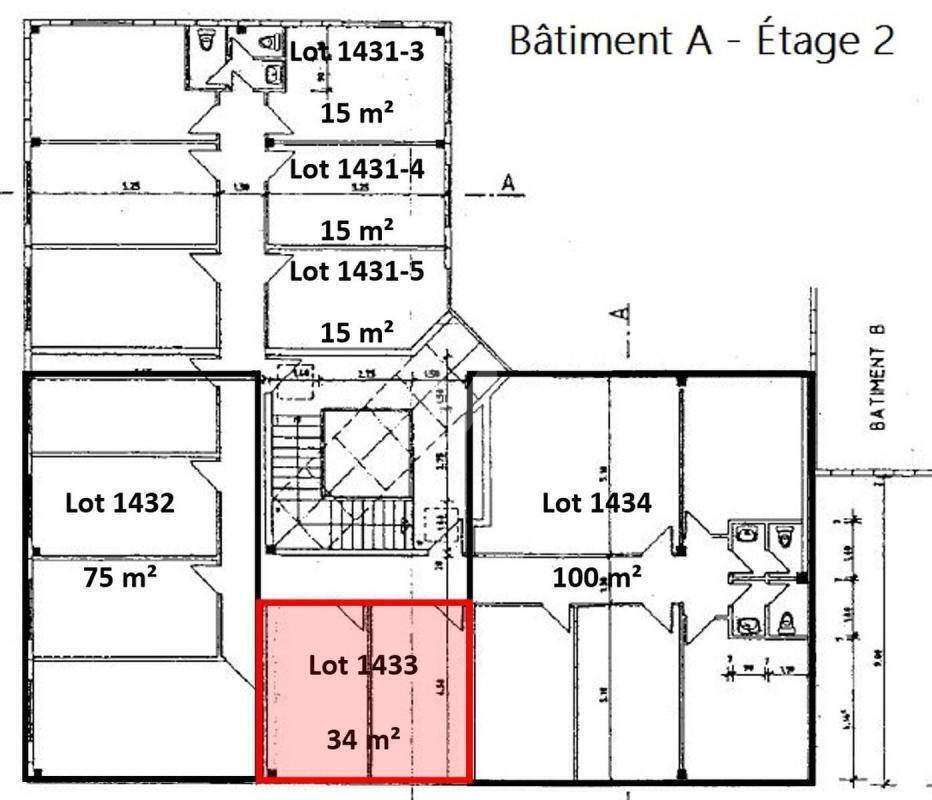 Office in Lisses to rent Floor Plan- Image 1 of 2
