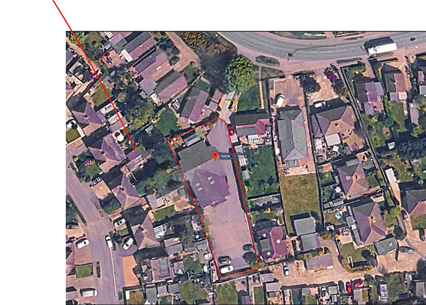 28 Hawks Town Crescent, Hailsham to rent Aerial- Image 1 of 9