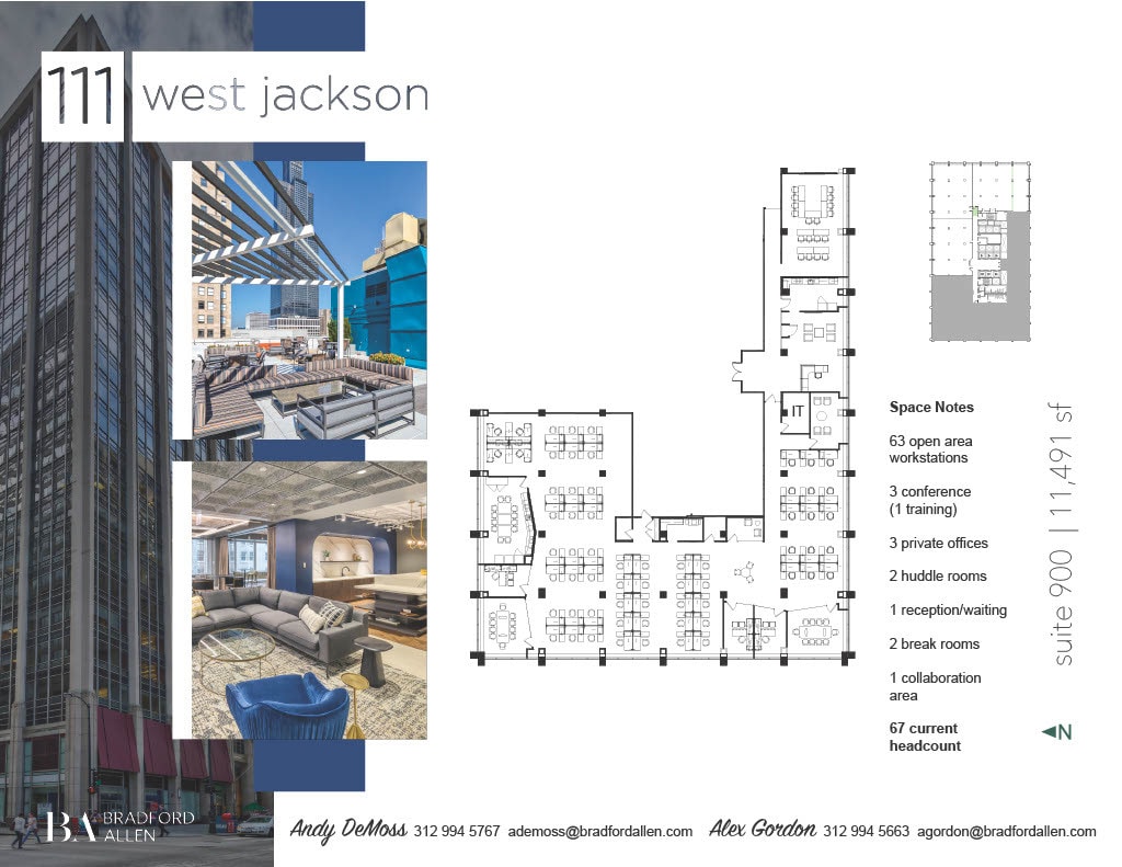 111 W Jackson Blvd, Chicago, IL to rent Floor Plan- Image 1 of 5