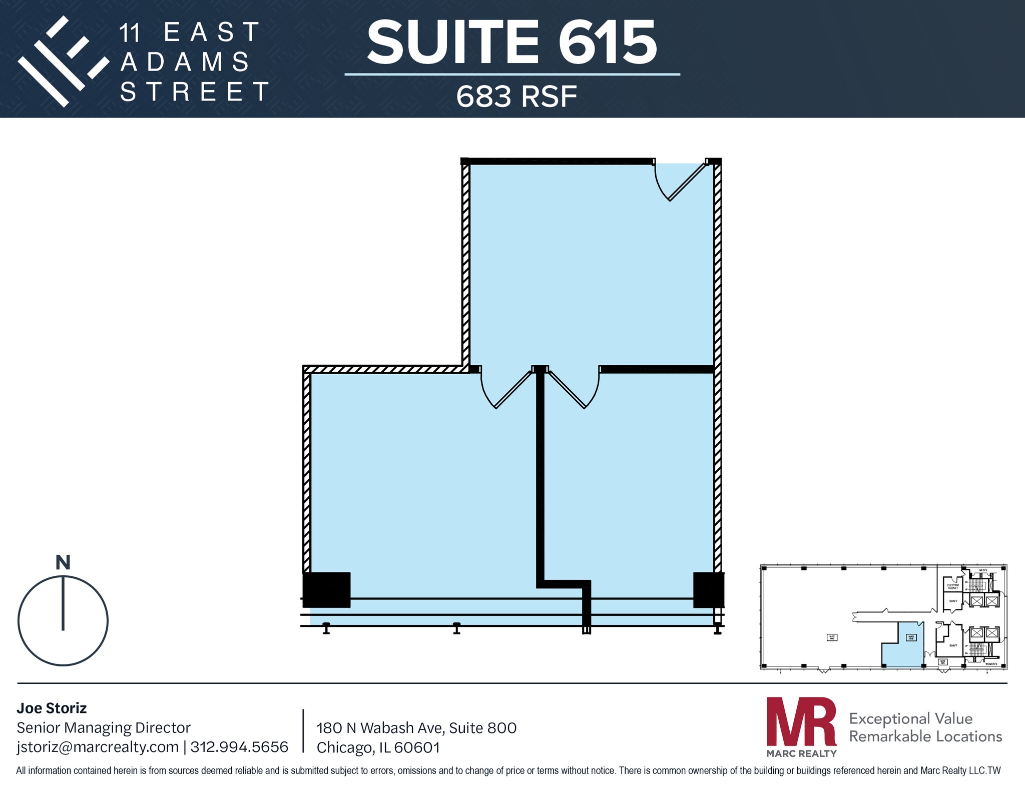 11 E Adams St, Chicago, IL to rent Floor Plan- Image 1 of 1