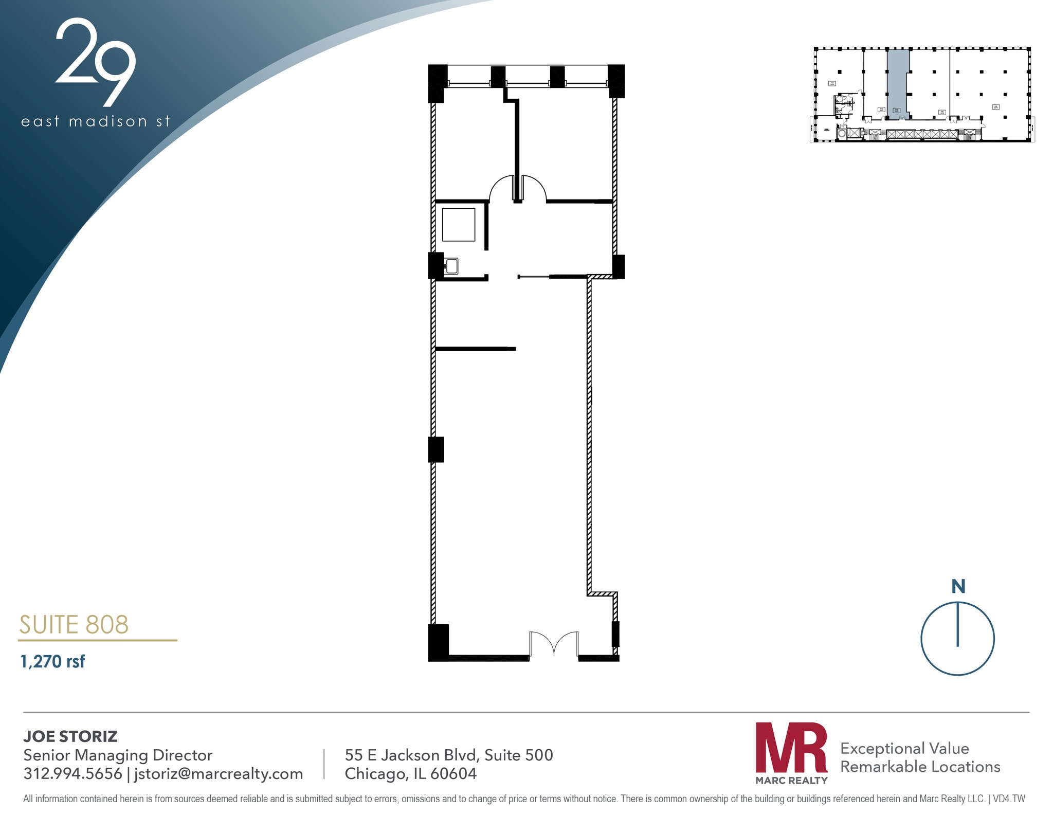 29 E Madison St, Chicago, IL to rent Floor Plan- Image 1 of 6