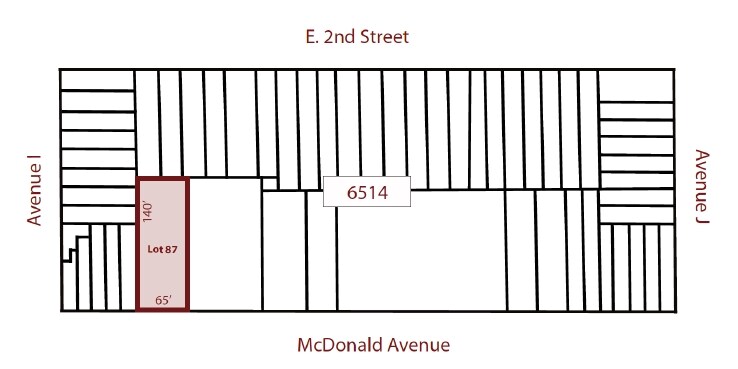 1131-1137 McDonald Ave, Brooklyn, NY to rent - Plat Map - Image 2 of 10