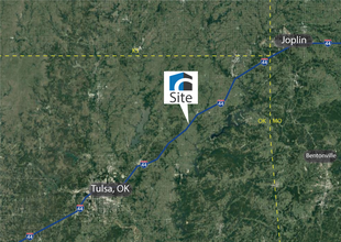 Truck Stop Land on I-44 NE, Big Cabin, OK - aerial  map view - Image1