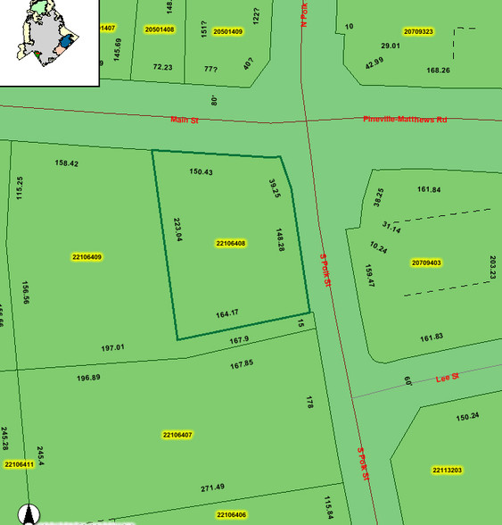 100 S Polk St, Pineville, NC for sale - Plat Map - Image 2 of 10