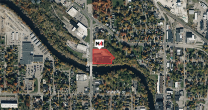 1506-1510 N Grand River Ave, Lansing, MI - aerial  map view