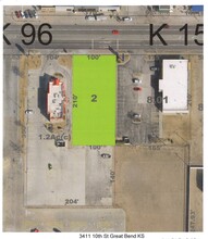 3411 10th St, Great Bend, KS - aerial  map view