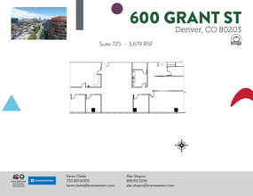 600 Grant St, Denver, CO for rent Floor Plan- Image 2 of 3