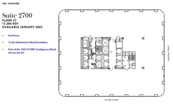 1 Sansome St, San Francisco, CA for rent Floor Plan- Image 1 of 1