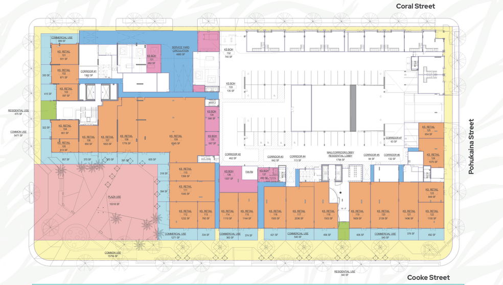 404 Cooke St, Honolulu, HI for rent - Floor Plan - Image 2 of 9