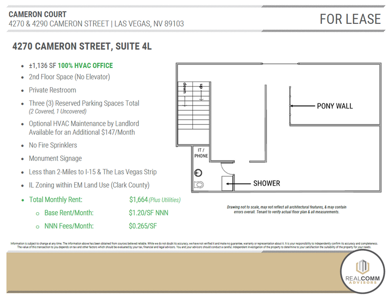 4290 Cameron St, Las Vegas, NV for rent - Floor Plan - Image 3 of 6