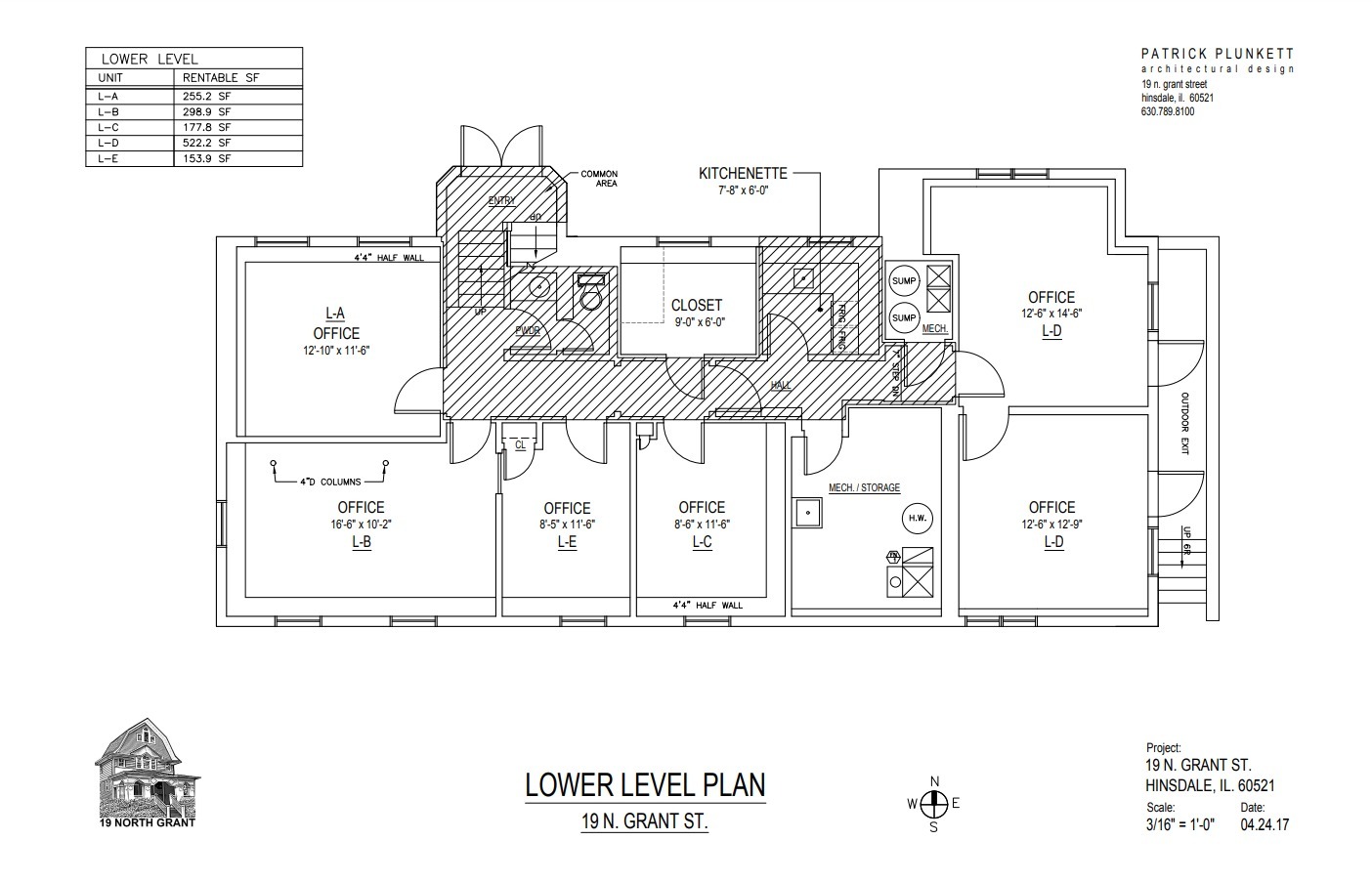 19 N Grant St, Hinsdale, IL for rent Floor Plan- Image 1 of 1