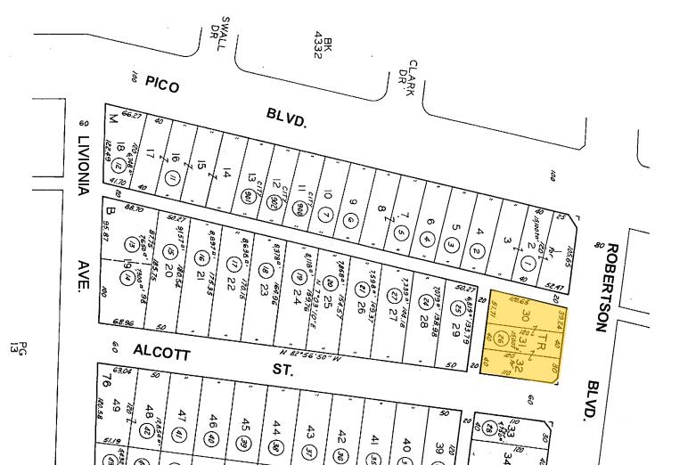 1417-1429 S Robertson Blvd, Los Angeles, CA for sale - Plat Map - Image 1 of 1