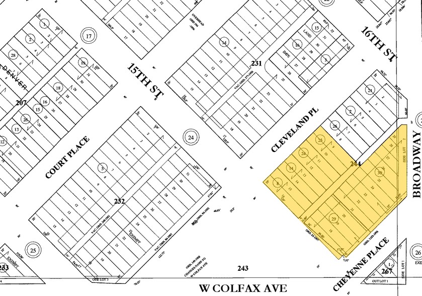 101 W Colfax Ave, Denver, CO for rent - Plat Map - Image 2 of 7