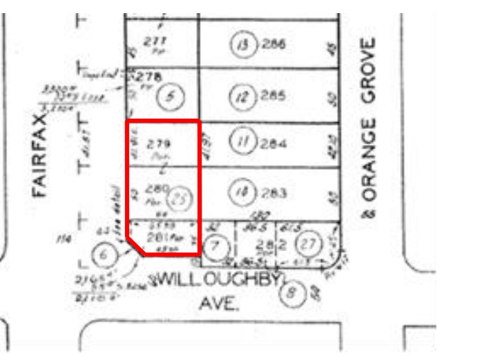 900 N Fairfax Ave, West Hollywood, CA for sale - Plat Map - Image 1 of 1