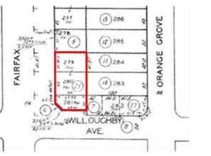 900 N Fairfax Ave, West Hollywood, CA for sale Plat Map- Image 1 of 1