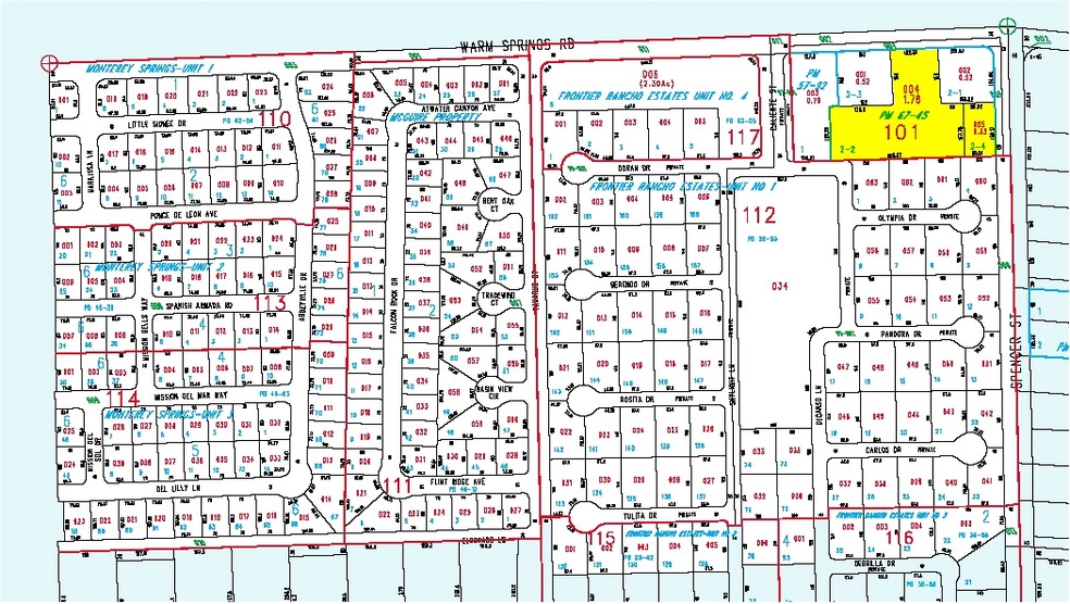 1725 E Warm Springs Rd, Las Vegas, NV for sale - Plat Map - Image 2 of 33