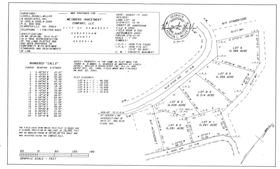 Blueridge Dr, Demorest, GA for sale - Plat Map - Image 1 of 1