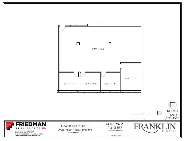 29200 Northwestern Hwy, Southfield, MI to rent Floor Plan- Image 1 of 3