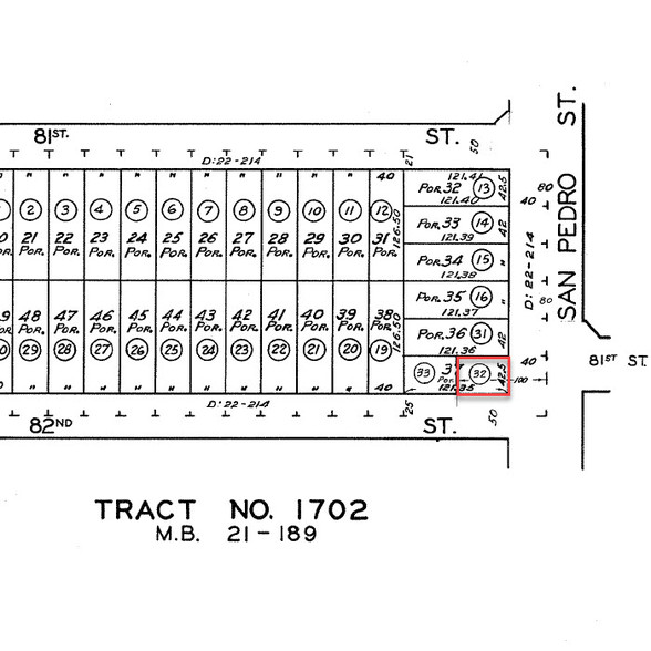 8129 San Pedro St, Los Angeles, CA for sale - Plat Map - Image 1 of 1