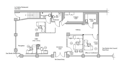 449-455 San Benito St, Hollister, CA for rent Site Plan- Image 1 of 1