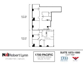 1700 Pacific Ave, Dallas, TX to rent Floor Plan- Image 2 of 2