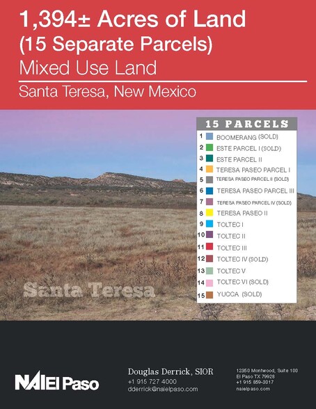 Pete Dominici Hwy & McNutt Rd, Santa Teresa, NM for sale - Building Photo - Image 1 of 10