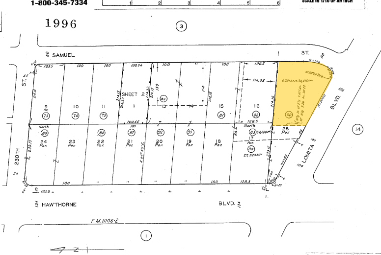 3711-3715 Lomita Blvd, Torrance, CA for sale - Plat Map - Image 1 of 1