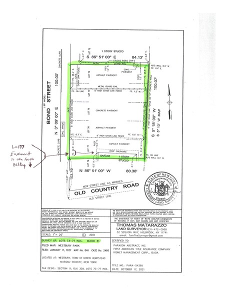 32 Bond St, Westbury, NY for rent - Site Plan - Image 1 of 3