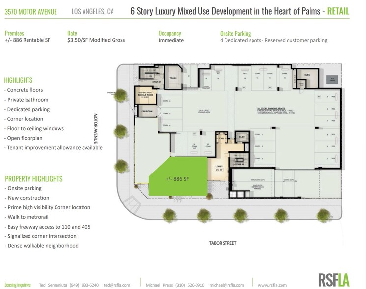 3570 Motor Ave, Los Angeles, CA for rent - Floor Plan - Image 2 of 2