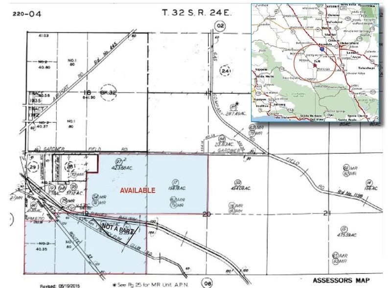 Gardner Field Rd, Taft, CA for sale - Plat Map - Image 2 of 2