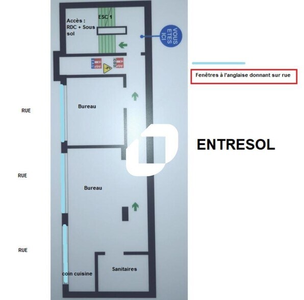 Office in Paris for sale - Floor Plan - Image 2 of 3