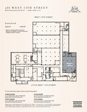 416 W 13th St, New York, NY to rent Floor Plan- Image 2 of 9