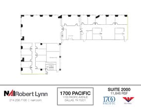 1700 Pacific Ave, Dallas, TX to rent Floor Plan- Image 1 of 2