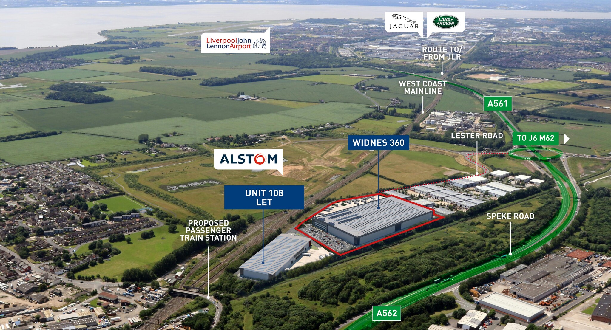 Newstead Rd, Widnes to rent Aerial- Image 1 of 2