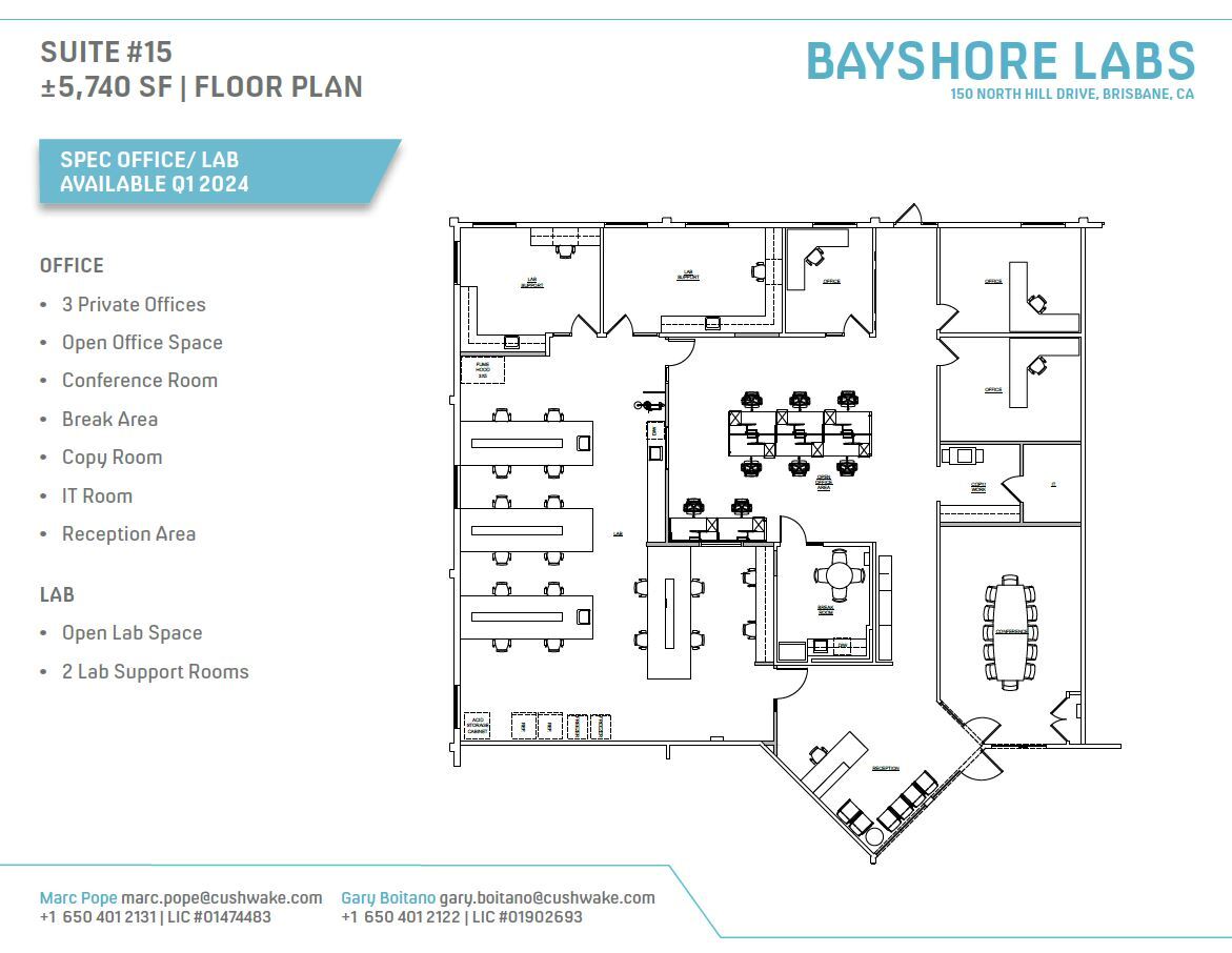 150 N Hill Dr, Brisbane, CA for rent Floor Plan- Image 1 of 1