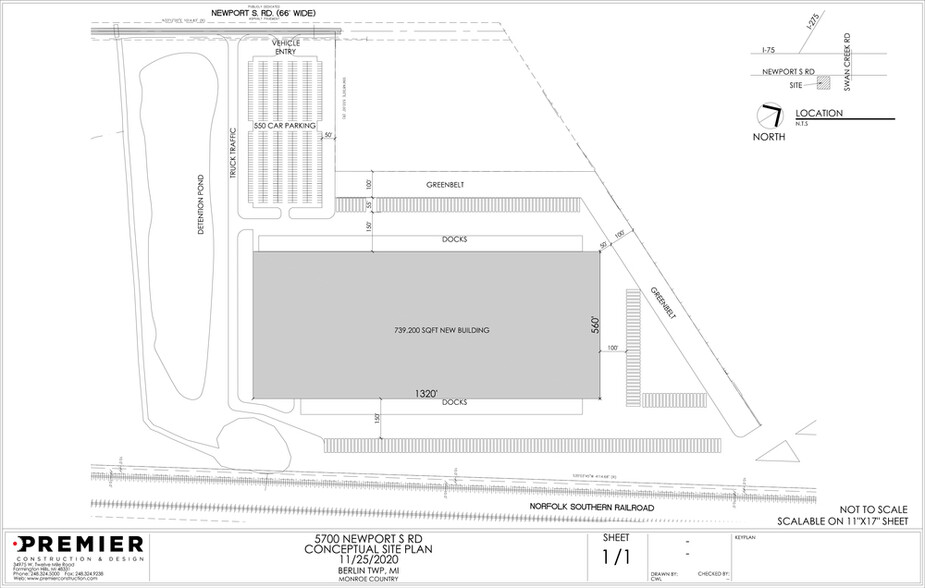 8200 Newport South, Newport, MI for rent - Site Plan - Image 3 of 5